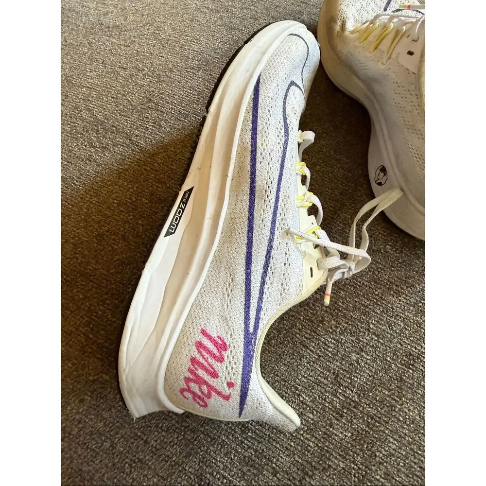 Nike Women’s Running Sneakers White Purple Mesh Athletic Shoes Size 8.5